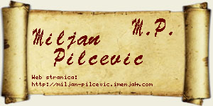Miljan Pilčević vizit kartica